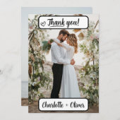 Thank You Wedding Card with Picture (Back & Front) Dankeskarte (Vorne/Hinten)