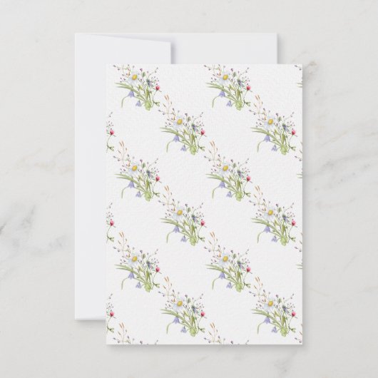 Thank You Wedding Wildflowers Spring Engagement Dankeskarte (Rückseite)