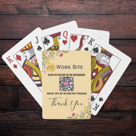 Thank You Wildflower Business Instagram Qr Code Spielkarten