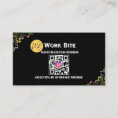 Thank You Wildflower Instagram Qr Code Rabattkarte (Vorderseite)