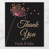 Thank you wine bottle favours weinetikett (Einzelnes Label)