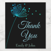 Thank you wine bottle favours weinetikett (Einzelnes Label)