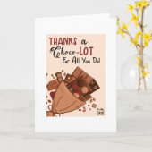 Thank you with Chocolate - Funny Karte (Gelbe Blume)