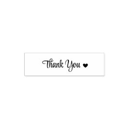 “Thank You” with Heart Rubber Stamp Permastempel