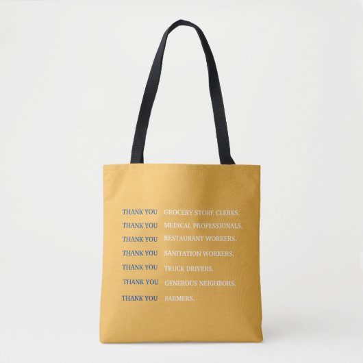 Thank you workers COVID19 Tasche (Vorderseite)