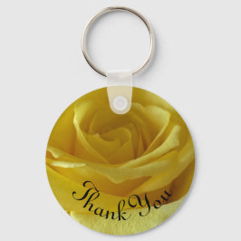 Thank You Yellow Rose Photo Pastel Garden Flower Schlüsselanhänger