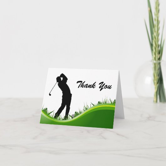 Thank Your Man Golf Birthday Dankeskarte (Vorderseite)