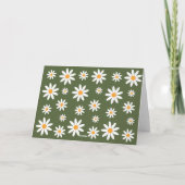 Thank yoy card boho Daisy green Dankeskarte (Rückseite)