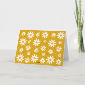 Thank yoy card boho Daisy mustard Dankeskarte (Rückseite)