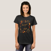 Thankful & Blessed Autumn Leaves Fall Thanksgiving T-Shirt (Vorne ganz)