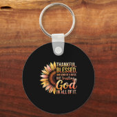 Thankful Blessed Kind Of A Mess But Trusting God I Schlüsselanhänger (Vorderseite)