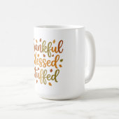 Thankful Blessed Stuffed Coffee Mug Kaffeetasse (VorderseiteRechts)