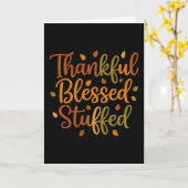 Thankful Blessed Stuffed Thanksgiving Card Karte (Gelbe Blume)