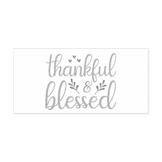 Thankful & Blessed Typography  Permastempel (Design)