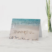 🏝️ Thankful by the Sea - Coastal Thanksgiving Karte (Vorderseite)