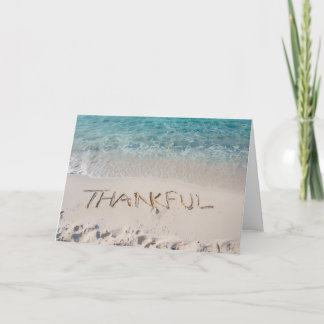 🏝️ Thankful by the Sea - Coastal Thanksgiving Karte