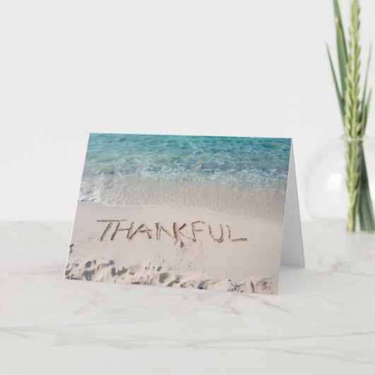 🏝️ Thankful by the Sea - Coastal Thanksgiving Karte (Vorderseite)