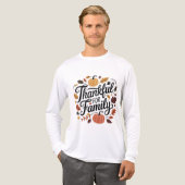 Thankful Christmas 2025 Family Gift T-Shirt Tri-Blend Shirt (Vorderseite komplett)