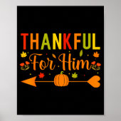 Thankful For Him Couples Fall Matching Couple Than Poster (Vorne)