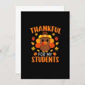 Thankful For My Students Shirt Funny Teacher Thank Einladung (Vorne/Hinten)