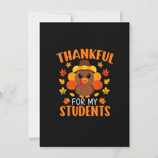 Thankful For My Students Shirt Funny Teacher Thank Einladung (Vorderseite)