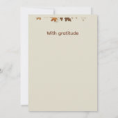 Thankful for You Fall Thank You Cards Dankeskarte (Rückseite)
