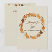 Thankful for You Fall Thank You Cards Dankeskarte (Vorne/Hinten)
