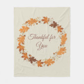 Thankful for You Fall Thank You Cards Fleecedecke (Vorderseite)