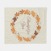 Thankful for You Fall Thank You Cards Fleecedecke (Vorderseite (Horizontal))