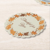 Thankful for You Fall Thank You Cards Untersetzer (angewinkelt)
