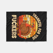 Thankful For You Forers Thanksgiving Happy Turkey  Fleecedecke (Vorderseite (Horizontal))