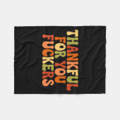 Thankful For You Forers Thanksgiving Happy Turkey Fleecedecke (Vorderseite (Horizontal))