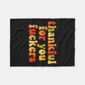 Thankful For You Forers Thanksgiving Happy Turkey  Fleecedecke (Vorderseite (Horizontal))