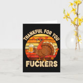 Thankful For You Forers Thanksgiving Happy Turkey Karte (Gelbe Blume)