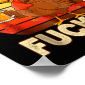 Thankful For You Forers Thanksgiving Happy Turkey Poster (Ecke)