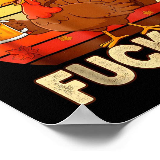 Thankful For You Forers Thanksgiving Happy Turkey Poster (Ecke)