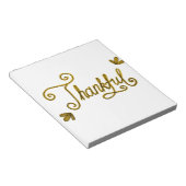 Thankful gold lettering notizblock (angewinkelt)