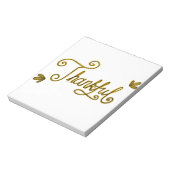 Thankful gold lettering notizblock (Rotiert)