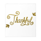 Thankful gold lettering notizblock (Vorderseite)