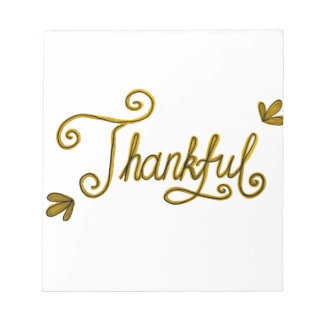 Thankful gold lettering notizblock