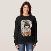 Thankful Grateful Blessed Auntie Pumpkins Messy Bu Sweatshirt (Vorne ganz)