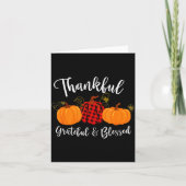 Thankful Grateful Blessed Christmas & Thanksgi Karte (Vorderseite)