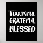 Thankful Grateful Blessed Christmas Shirts For Men Poster (Vorne)