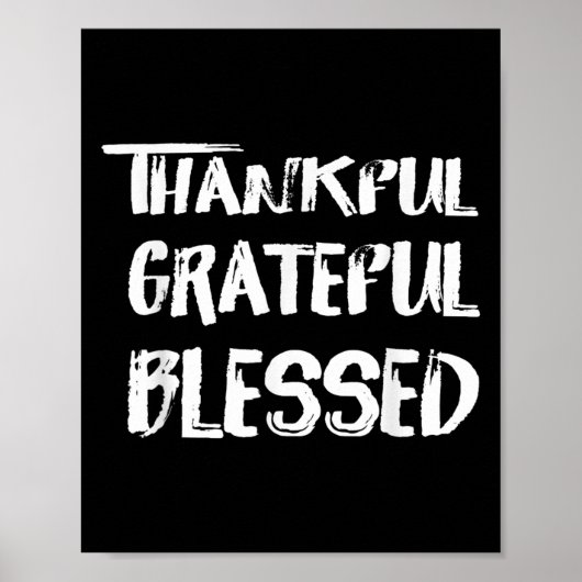 Thankful Grateful Blessed Christmas Shirts For Men Poster (Vorne)