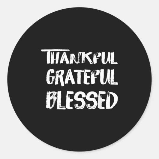 Thankful Grateful Blessed Christmas Shirts For Men Runder Aufkleber (Vorderseite)