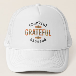 Thankful Grateful Blessed Cute Fall Thanksgiving Truckerkappe