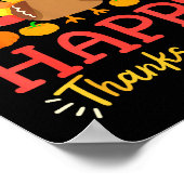 Thankful Grateful Blessed Happy Thanksgiving Turke Poster (Ecke)