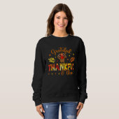 Thankful Grateful Blessed Happy Thanksgiving Turke Sweatshirt (Vorne ganz)