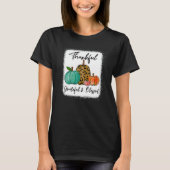 Thankful Grateful Blessed Leopard Pumpkin Fall Tha T-Shirt (Vorderseite)