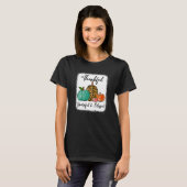 Thankful Grateful Blessed Leopard Pumpkin Fall Tha T-Shirt (Vorne ganz)